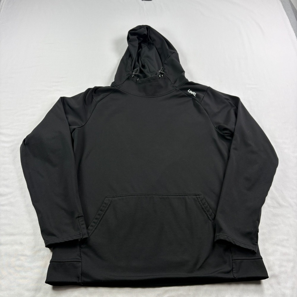 UNRL Golf Hoodie Mens Small Black Pullover Sweatshirt Stretch Performance
